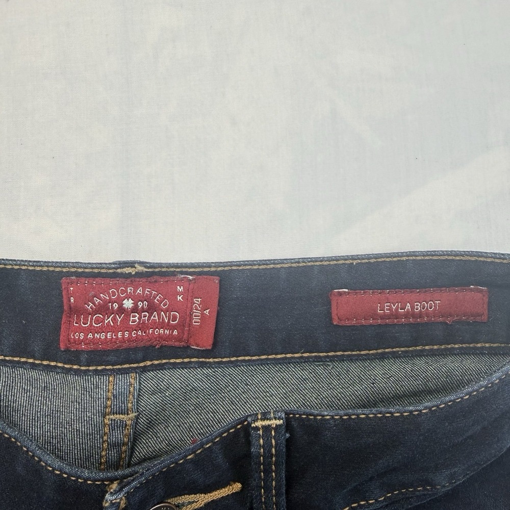 Lucky Brand Leyla Boot Jeans Womens 24 Dark Wash Bootcut Stretch - Picture 2 of 5